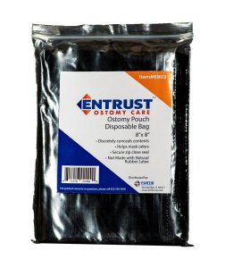 #6903 - Entrust Ostomy Pouch Disposable Bags 8"x8"