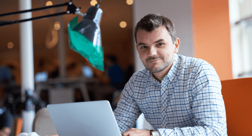 person at work