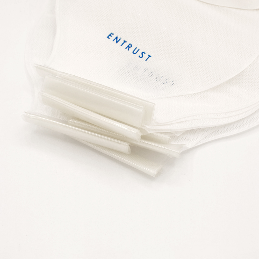 12in One Piece Drainable Velcro Pouch Clear 1200V