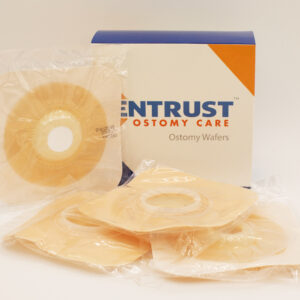 5 x 5" Convex Two-Piece Barrier Wafer - Standard Wear, Beige Tape Collar