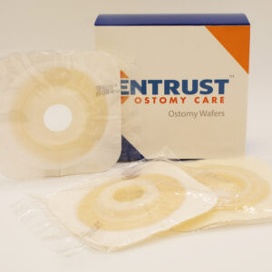 5 x 5" Convex Two-Piece Barrier Wafer - Extended Wear, Dual Hydrocolloid Tape Collar