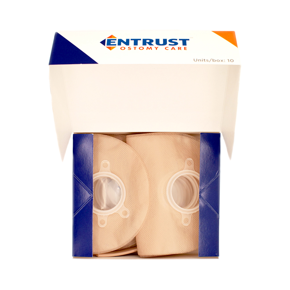 12" Two-Piece Drainable Pouch - Transparent, Clip or Velcro® Closure - Image 3