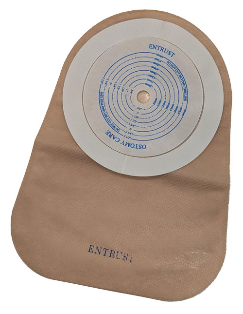 8" One-Piece Closed End Pouch w/ Filter - Standard Wear, Beige